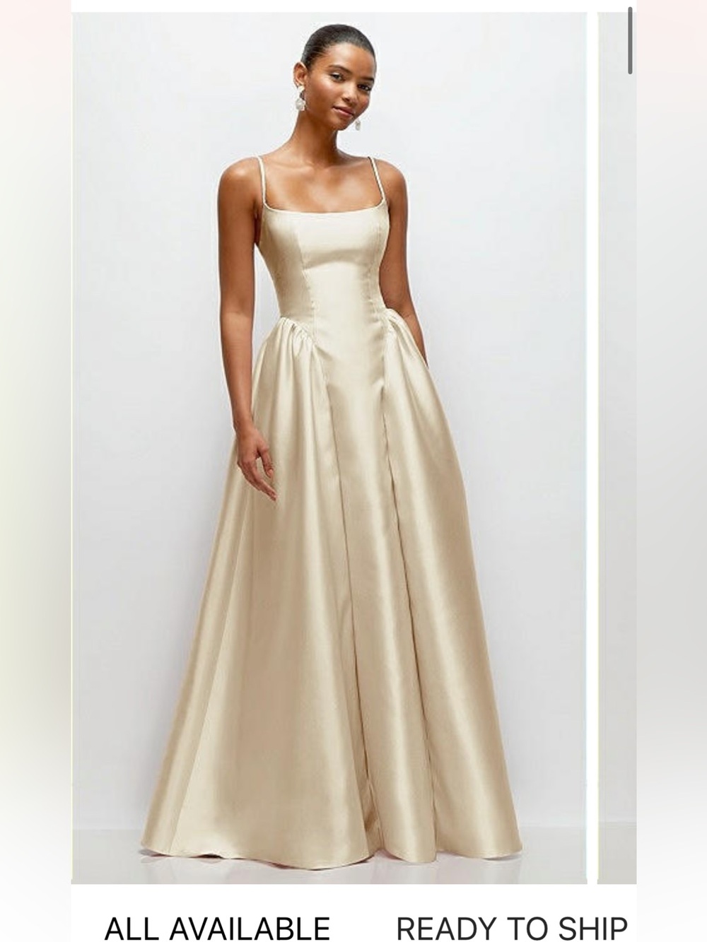 Dessy Group Champagne Gown